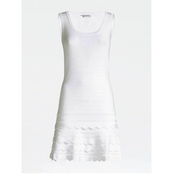 GUESS Antoinette Striped Sweater Dress White L NWT - Picture 3 of 4